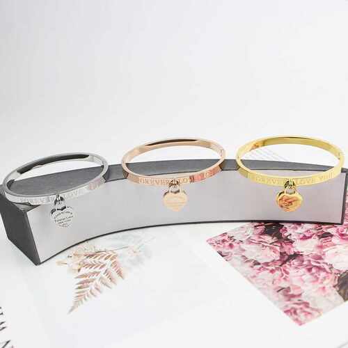 Hot Classic Stainless Steel Gold Colour Bracelets & Bang - 图3