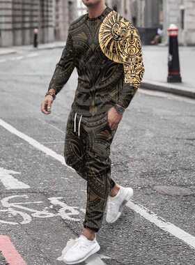 Men's Hooded The Lion King Autumn Winter 3D Printed Long-Sle