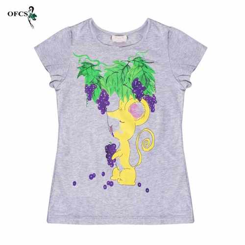 New Girls Crtoon T-shirts Children Summer T-shirt Cotton - 图3
