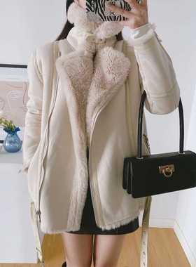New style women's double-sided coat with fur lamb hair Europ