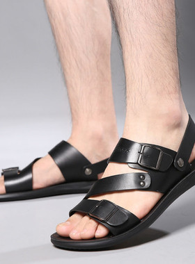 fashon Men Sandals outdoor Sold Color Leather Men Summer S