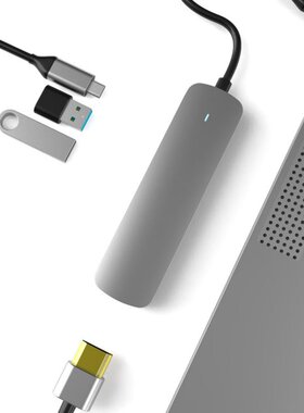 USB C Hub Adapter 6-in-1 Aluminum Alloy Type C Adapter USB C