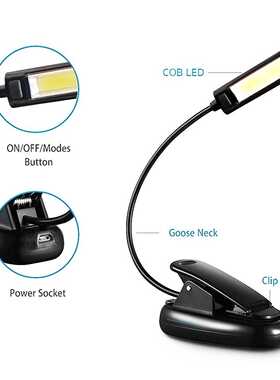Bed Reading Desk-Lamp Book-Light Flexible LED Study-Room for