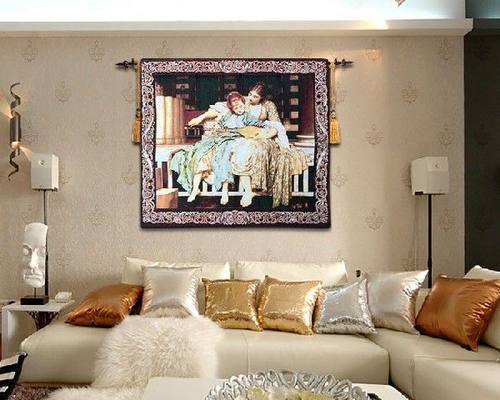 58*64cm Belgian Wall Tapestry Medil Gobelin Moroccan - 图0