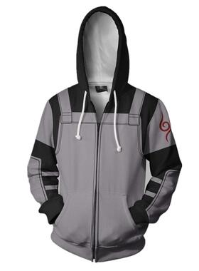 New Fashion Harajuku Anime Zipper Men Hoodie 3D Printed Casu