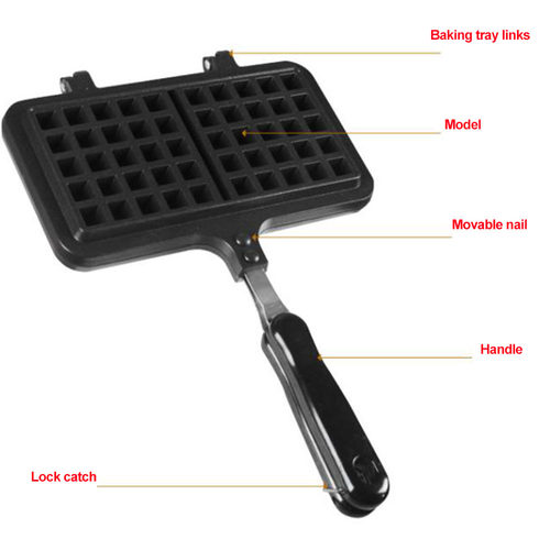 Non Stick Iron Die-Cast Aluminium Easy Clean Waffle Maker - 图0