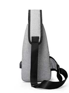 Men's Crossbody Chest Bags Men USB Charging Headphone Plug