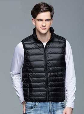 2021 New Men's Winter Coat 90% White Duck Down Vest Portable