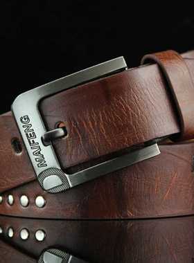 2019 Leather Belt Men Classic Pin Buckle Men's Belt Luxury G