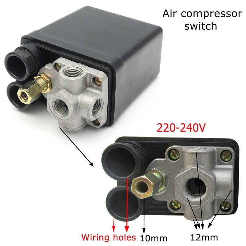 1/4 ''BSP 4 Port 12 Bar tek fazl  hava kompres rü bas nc - 图0