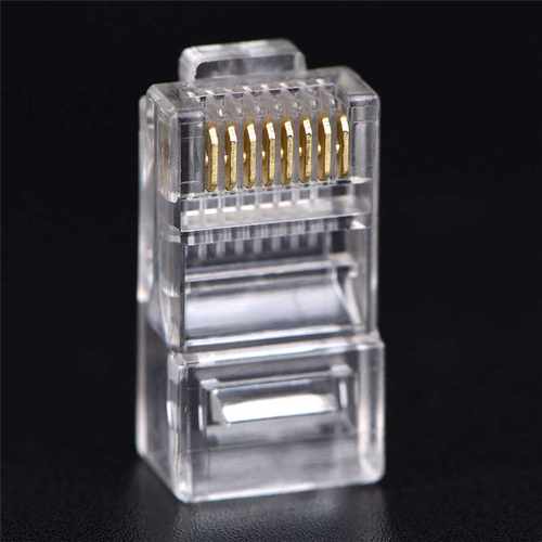 50 PCS RJ45 CAT5 CAT5e CAT6 Plug Adapter Crystal Network Mod - 图0