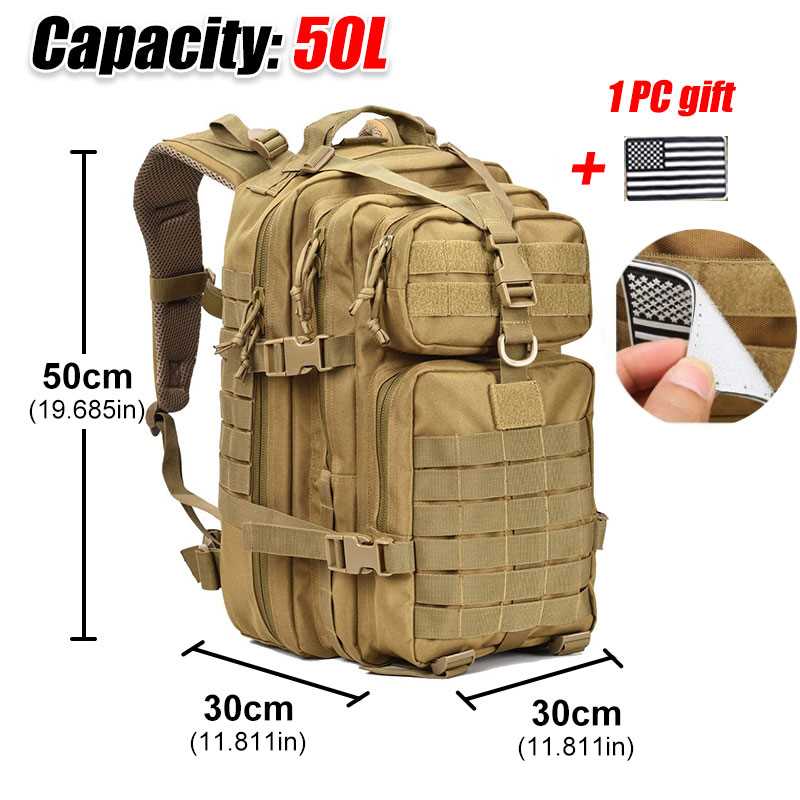 Mochila Táctica Militar de 50L para Hombre, accesorio de gr - 图2