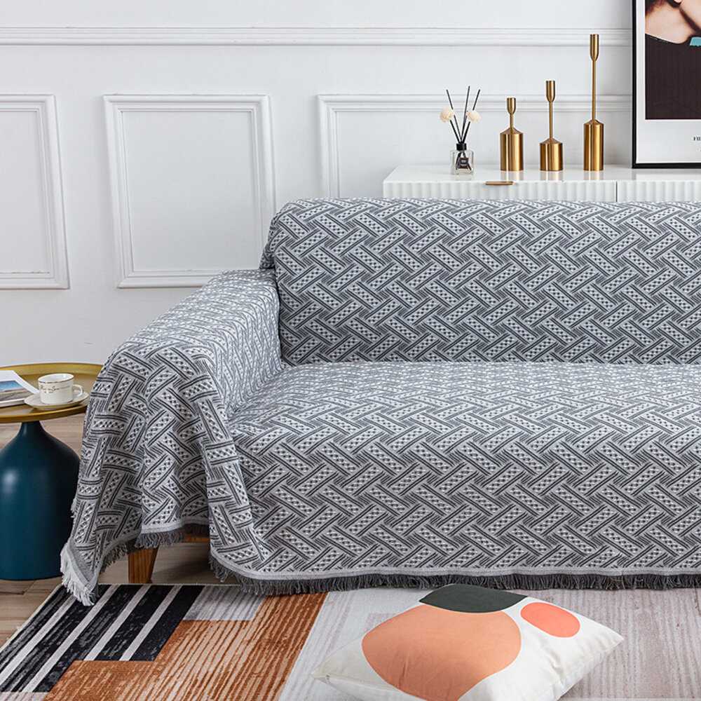 Home Hotel Pure Cotton Bedding Office Sofa Knitted Cover Bla