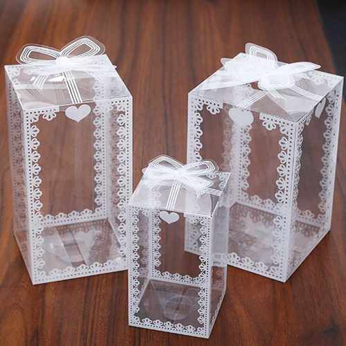 Wholesale 10/50pcs New Clear PVC Box Packing Wedding/Christm - 图0