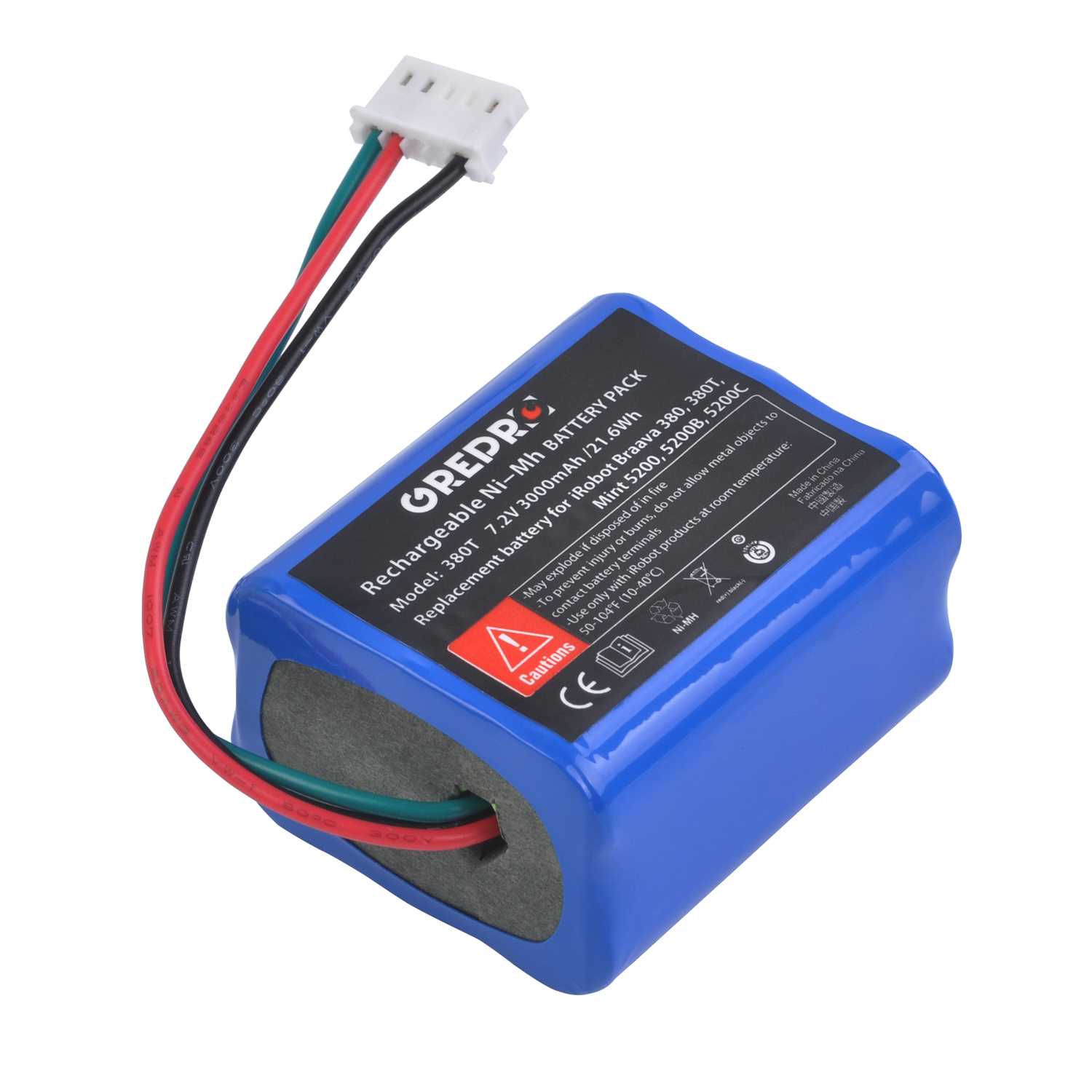 3000mAh Battery for iRobot Braava 380T, 380, 390T and Mint 5-图1