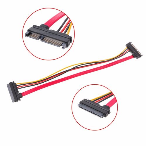 1Pc 0cm 22Pin(15+7) Male To 22 pin Female SATA Serial ATA - 图0