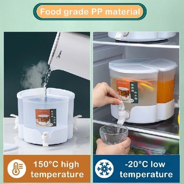 5200ml Cold Water Jug Household Can Rotate with Faucet - 图2