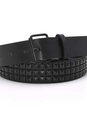 GAOKE Pyramid Rivet Waist Men&Women's Studded LeatherBelt Pu