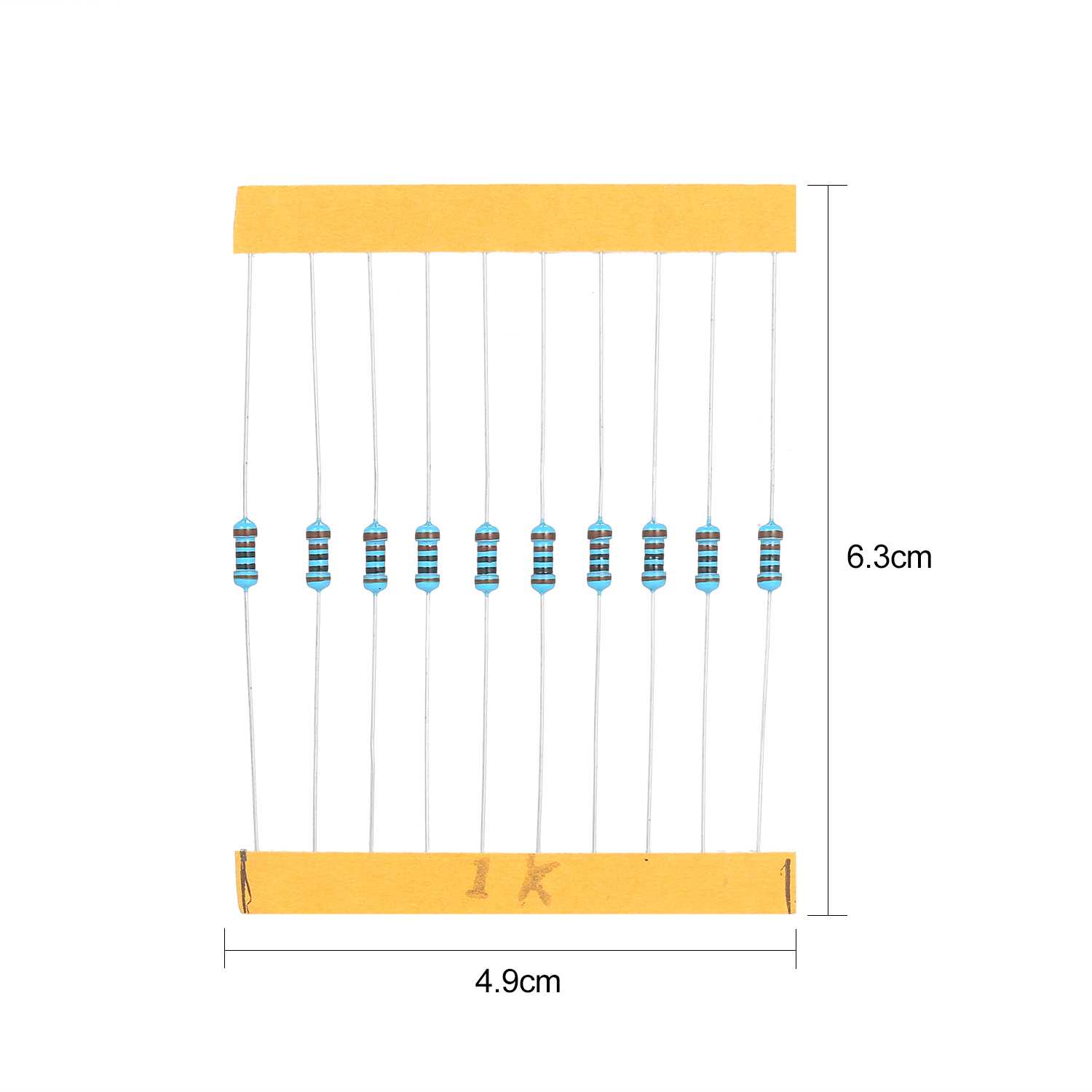 00PCS 1/4W Chromatic Ring Resistor Metal Film Resistor Asso - 图2