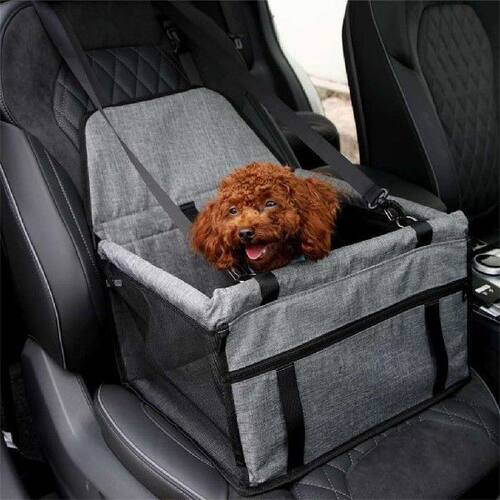 Pet Car Booster Seat Durable Cats Carrier Stable Mesh Sided - 图1