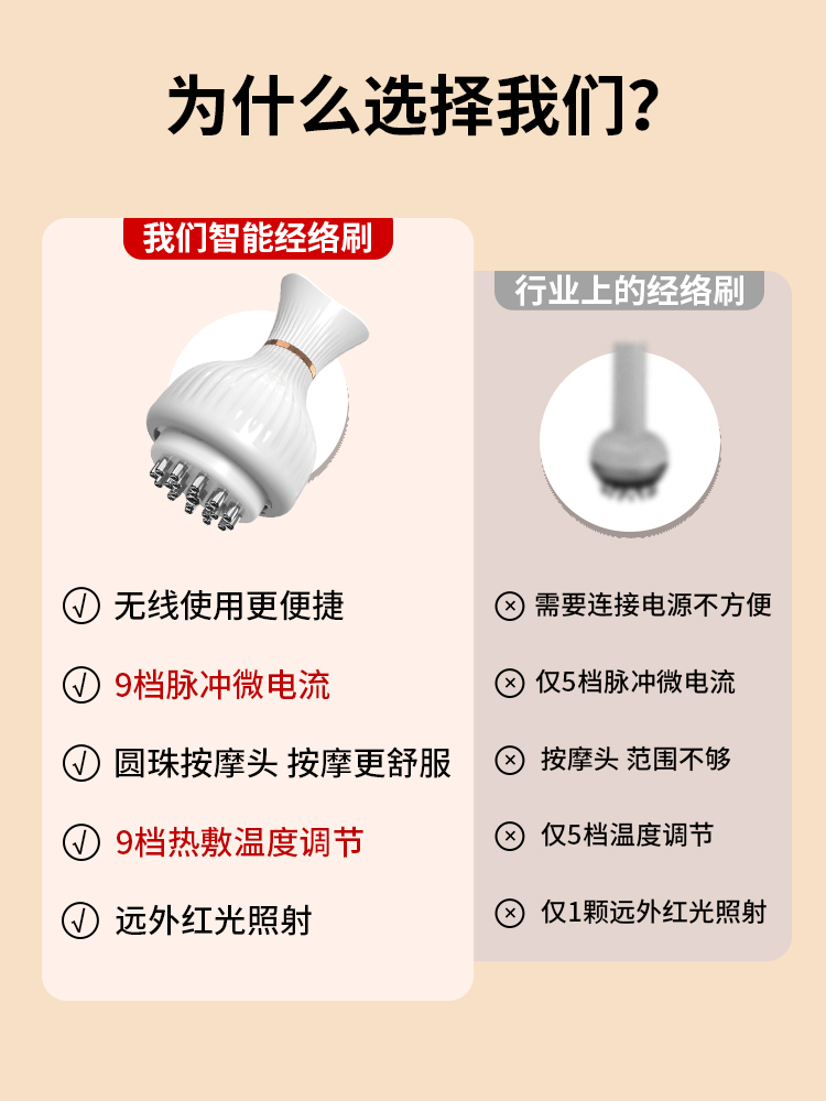 电动经络刷按摩刷全身通用疏通筋络刷腿刮痧仪器揉肚子背部神器 - 图3