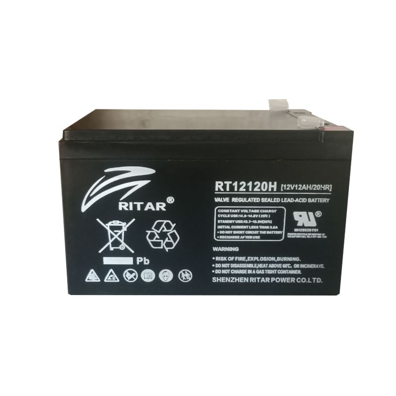 瑞达RITAR蓄电池RT1270H电梯12V7AH12AH3.2AHR通力迅达38W28W电源-图0