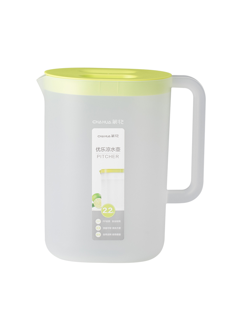 茶花冷水壶大容量夏季家用可放冰箱凉水壶塑料可耐高温大号凉茶壶