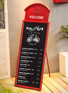 美式复古留言板铁艺黑板电话亭创意咖啡厅装饰壁挂橱窗落地摆件