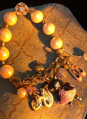 bj重工芭蕾猫咪复古项链中古