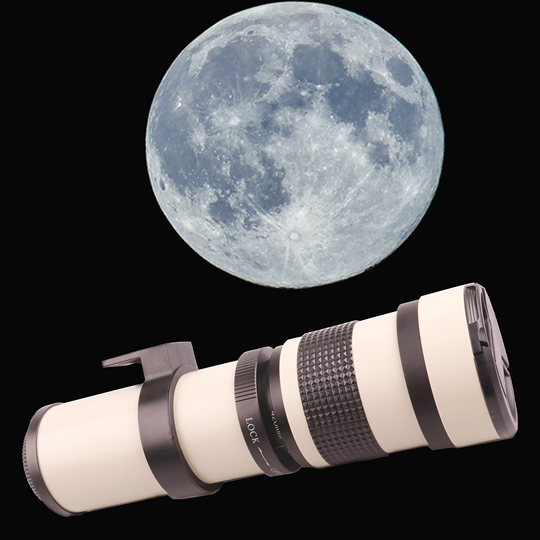 420-1600mm F8.3手动镜头 420-800+二倍镜 长焦变焦 探月拍鸟望远
