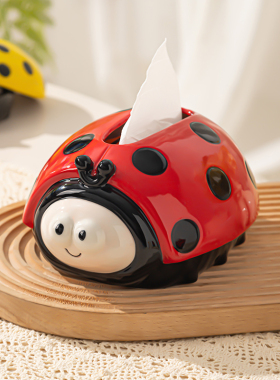 甲壳虫纸巾盒烟灰缸摆件