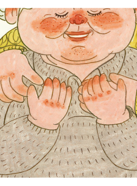 【底价捡漏】温馨可爱老夫老妻艺术插画甜蜜情侣新婚礼物装饰画芯