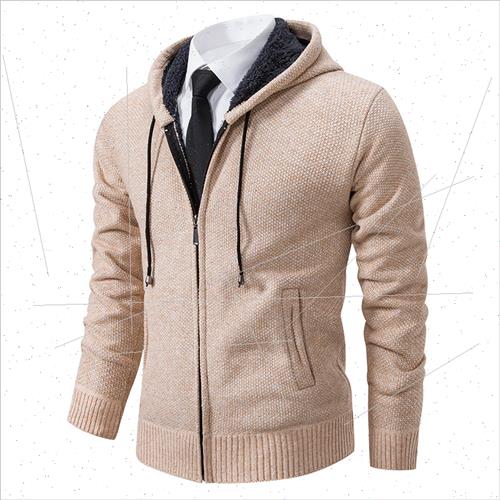2023 fall winter new men fashion jacket cardigan sweater men - 图1