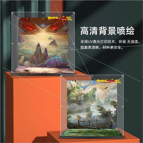 适用building blocks 80012 Qi Tian Da Sheng gold mecha acryli - 图0