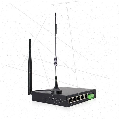 4LAN 1WAN Industrial Grade Iron Shell 4G Plug-in Router PLC - 图0