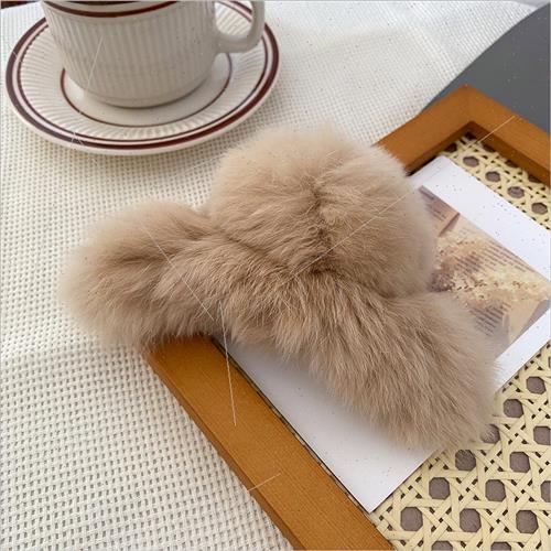 new plush scratch clip Autumn winter oversized hairpin senio - 图2