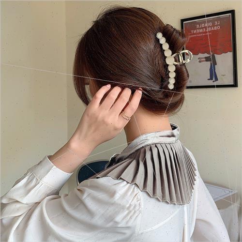 Korea country cat eye stone grab clip retro back head plate-图1