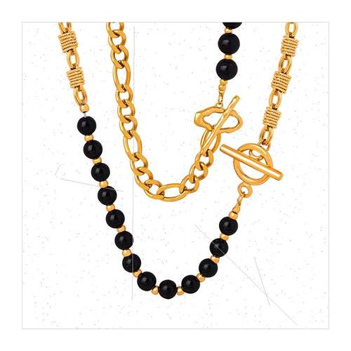 Europe new retro fashion tanium steel gold-plated niche hund - 图3