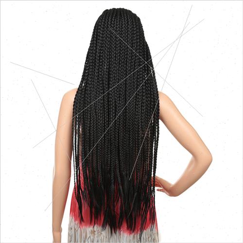 30 Inch Three Strand Braid Headpiece Front Lace Wig African-图1