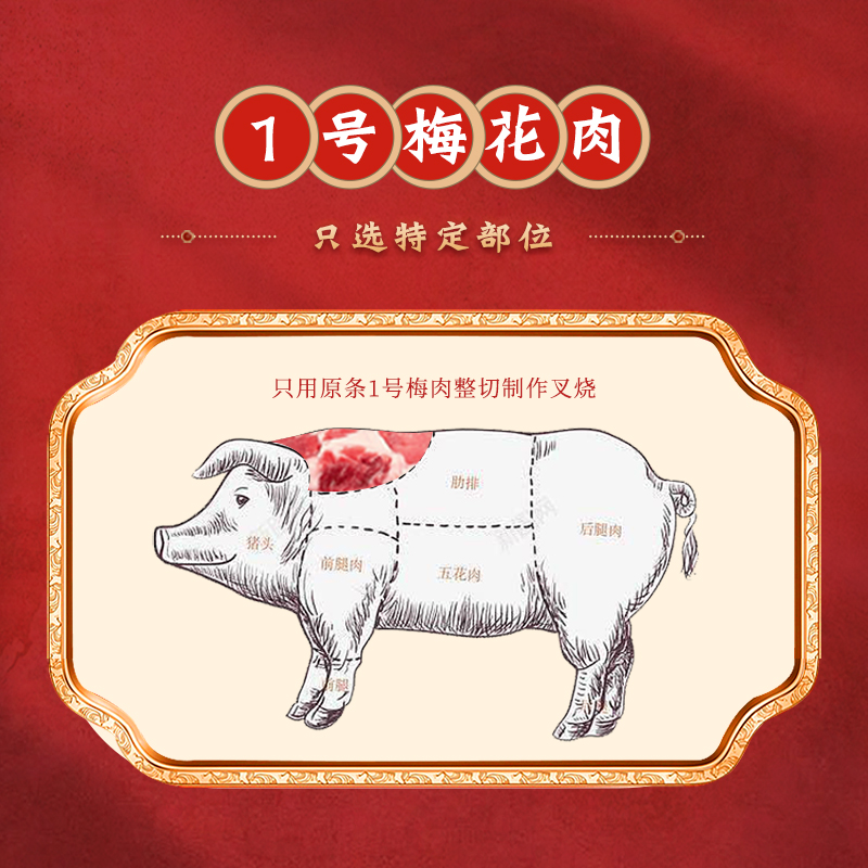 唐顺兴蜜汁叉烧肉广式熟食猪肉港式广东烧腊加热即食真空半成品