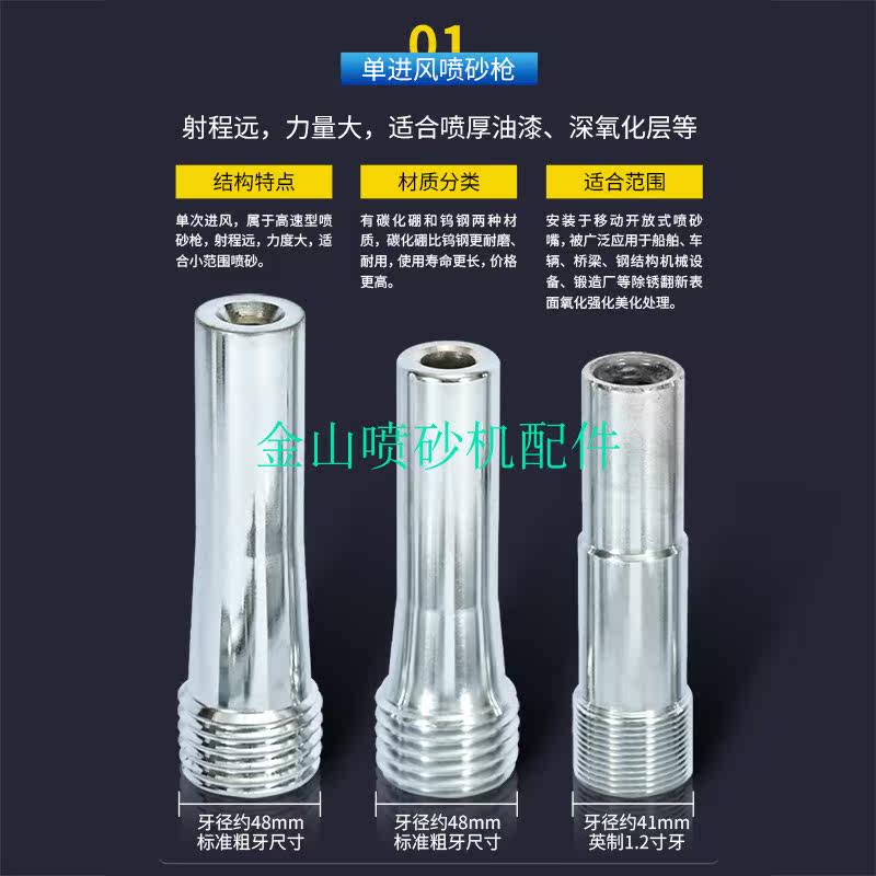 100%纯钨钢喷砂枪头钢丝切丸单双进风打砂枪头喷嘴喷砂机配件,淘宝优惠券,粉丝福利购,淘宝优惠卷