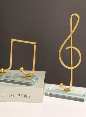 轻奢音符摆件创意个性玄关客厅电视柜酒柜办公桌面摆设样板房装饰