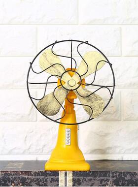 美式乡村复古摆件怀旧创意做旧风扇家居陈列装饰品摆件 13640