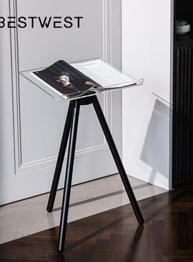 博西家居 酒店公司店面前台宣传册落地台卡商用软装杂志架装饰品