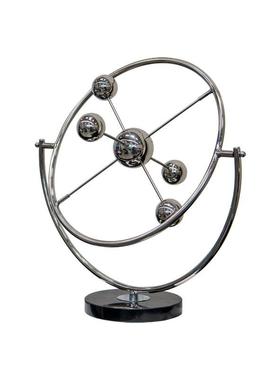 艺贝子现代轻奢几何圆环金属摆件设计师样板间客厅室内软装饰品