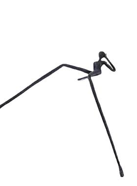 现代简约欧式金属抽象躺姿人摆件样板房售楼处客厅玄关软装饰品