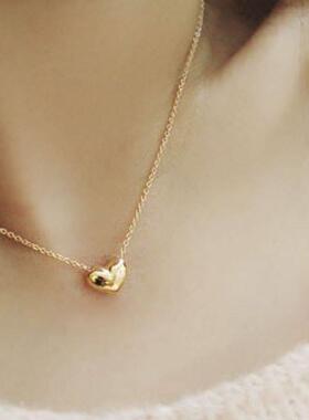 韩国饰品甜美锁骨链金色爱