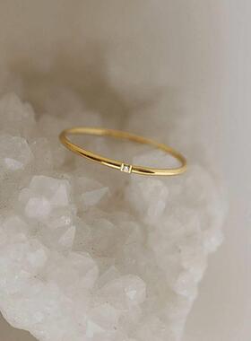 极细女小戒指实心素圈时尚