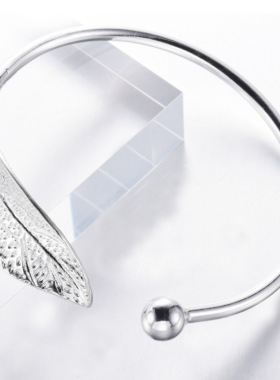 韩版新款甜美风优雅小清新树叶子开口手环 时尚树枝手镯手饰品