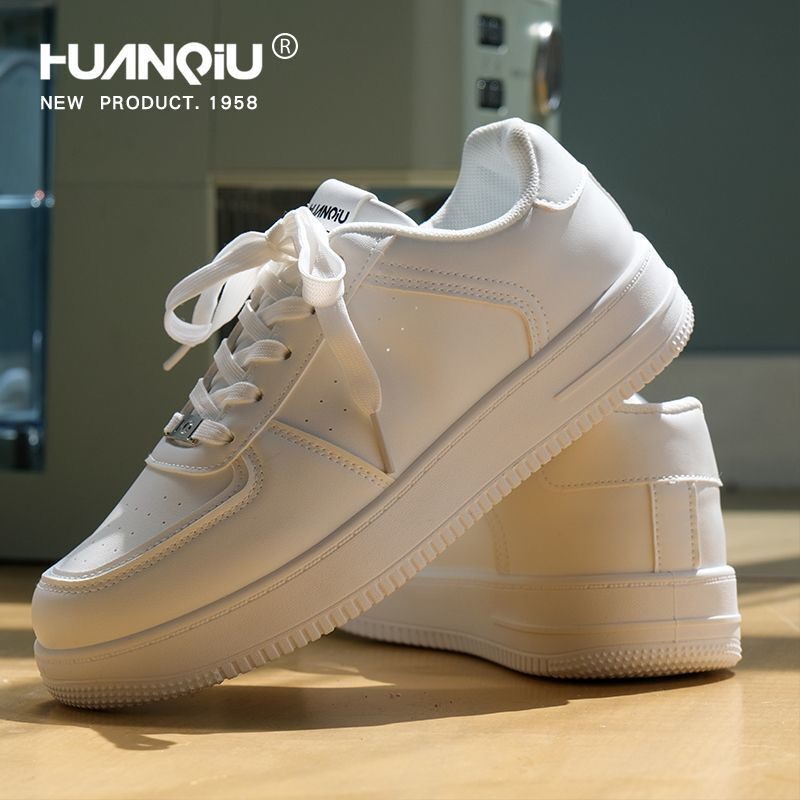 环球厚底小白鞋男2026新款百搭简约潮流时尚舒适美式复古减震耐磨